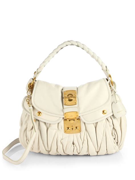 miu miu white bag|miu vintage bag.